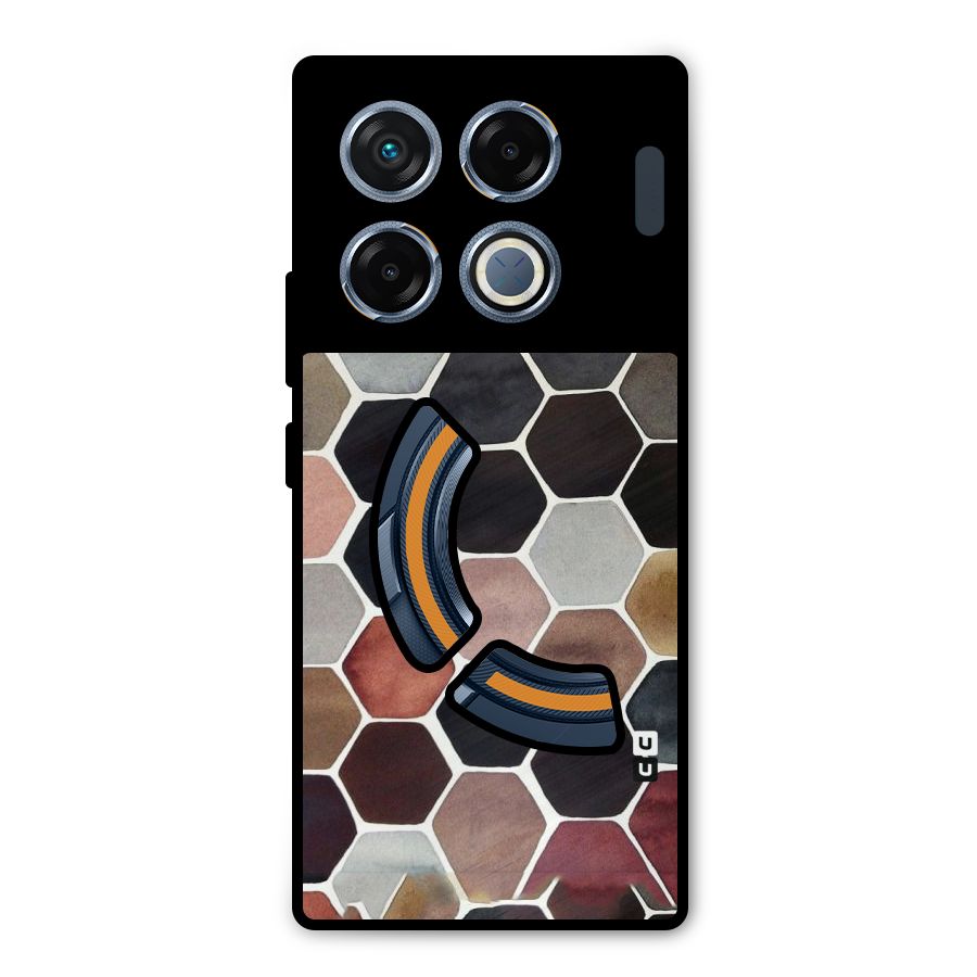 Elite Pastel Hexagons Metal Back Case for Infinix GT 20 Pro