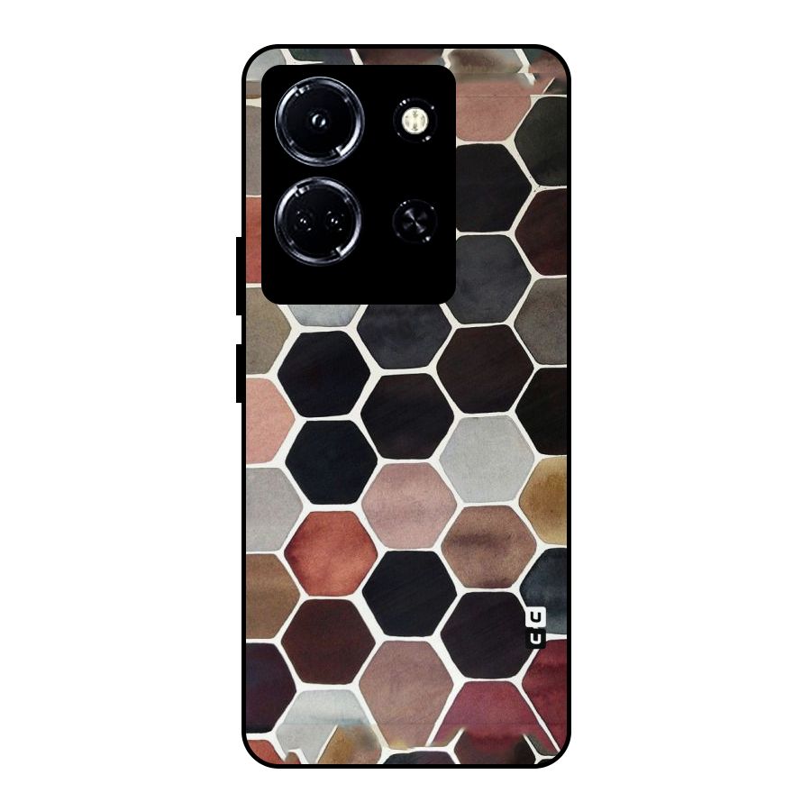 Elite Pastel Hexagons Metal Back Case for Infinix Note 30 5G