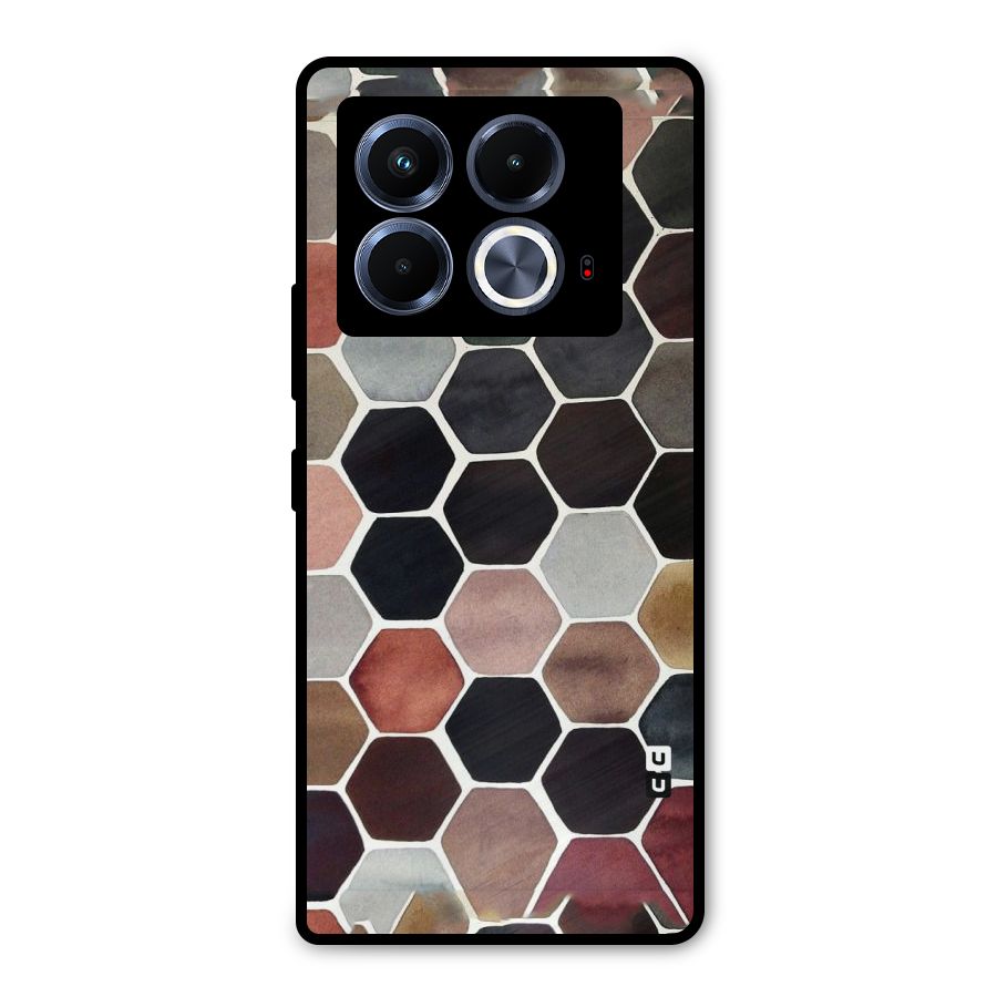 Elite Pastel Hexagons Metal Back Case for Infinix Note 40 5G