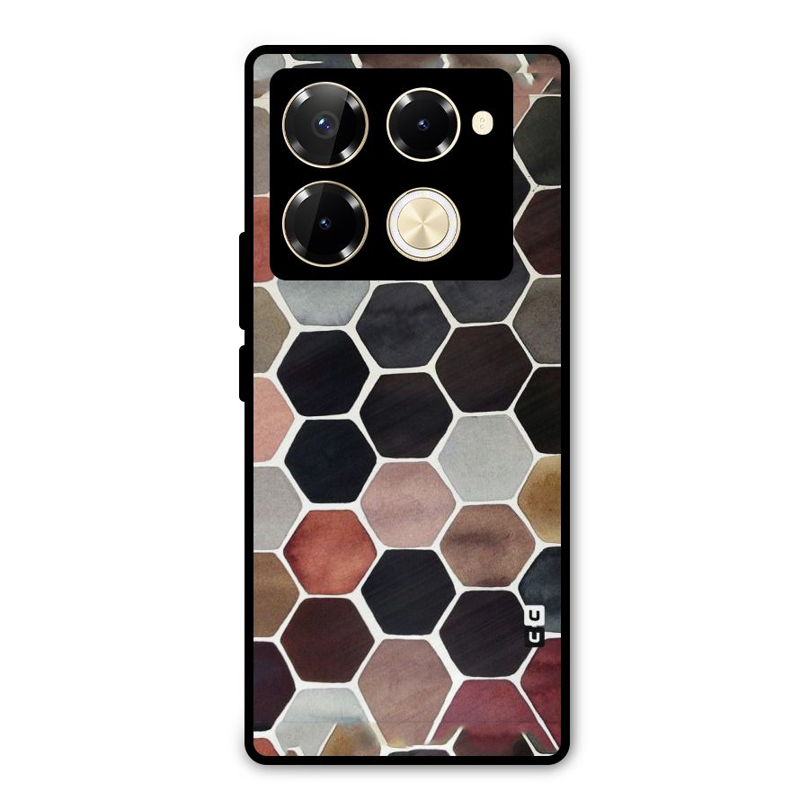 Elite Pastel Hexagons Metal Back Case for Infinix Note 40 Pro