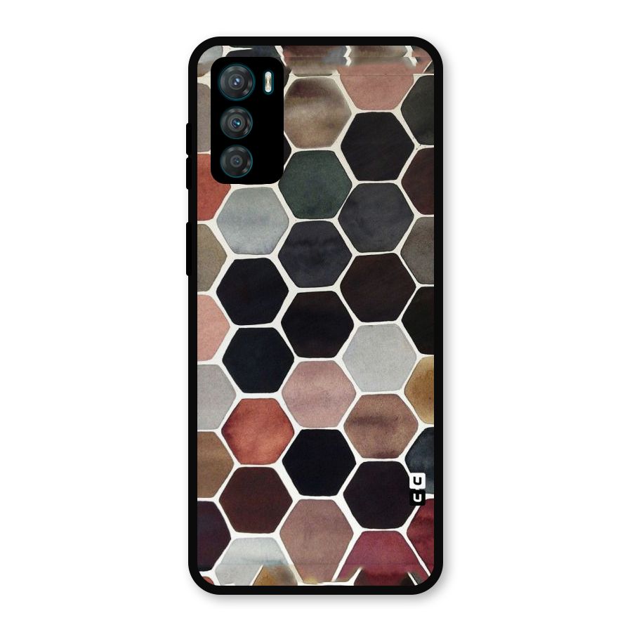 Elite Pastel Hexagons Metal Back Case for Moto G42