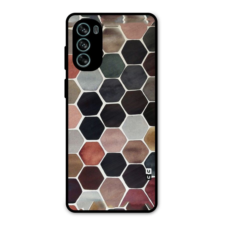 Elite Pastel Hexagons Metal Back Case for Moto G62