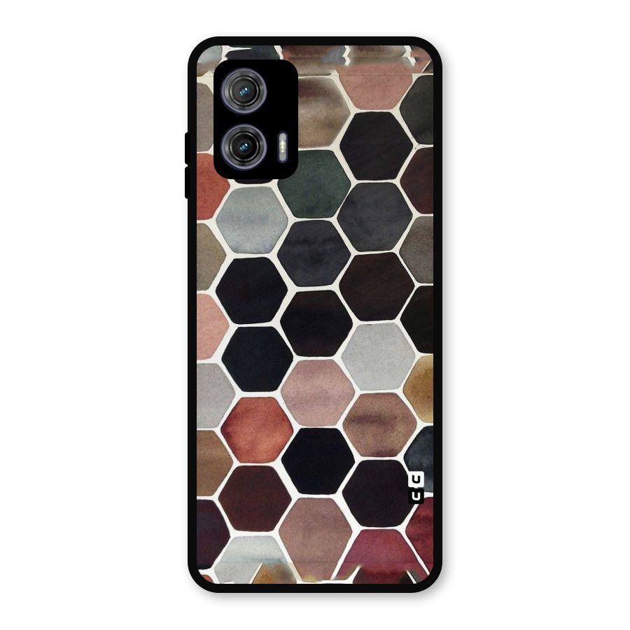 Elite Pastel Hexagons Metal Back Case for Moto G73