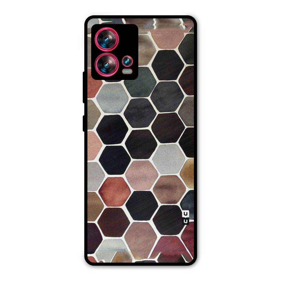 Elite Pastel Hexagons Metal Back Case for Motorola Edge 30 Fusion