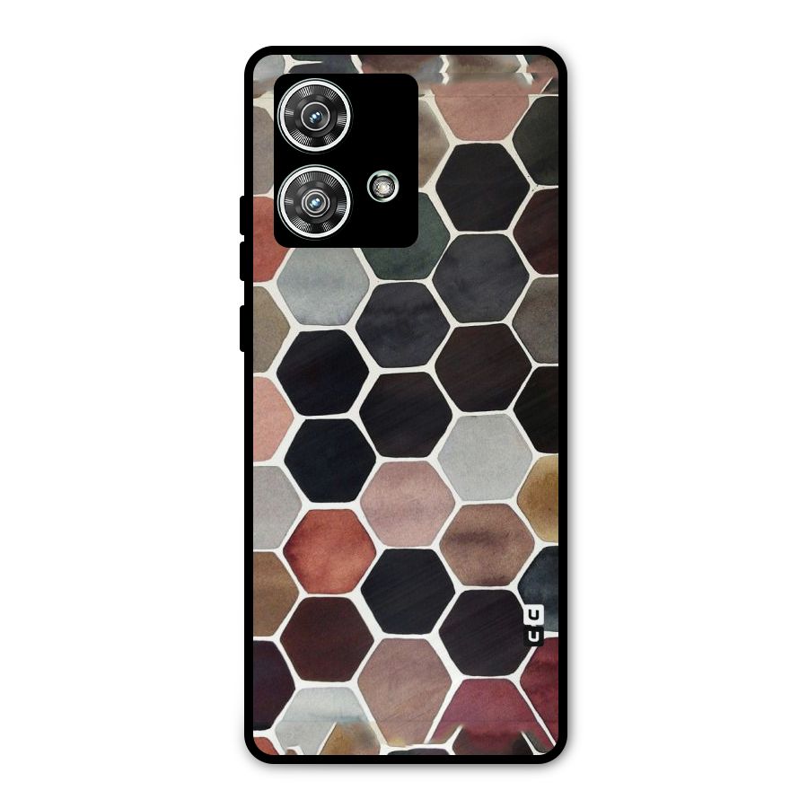 Elite Pastel Hexagons Metal Back Case for Motorola Edge 40 Neo