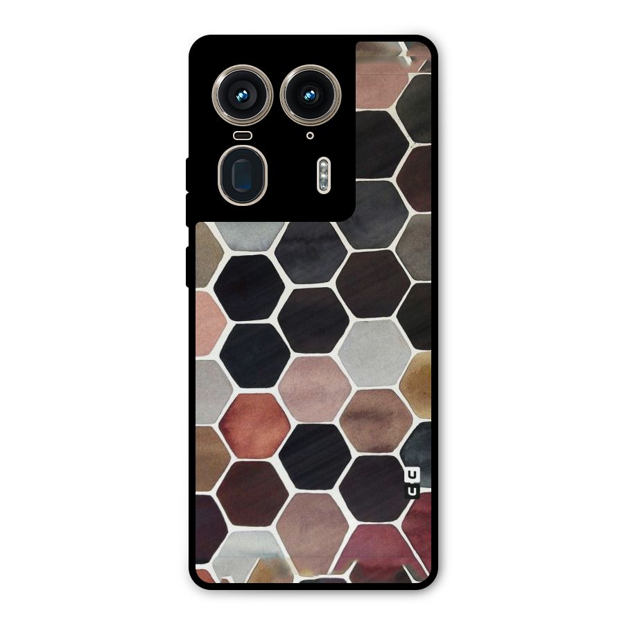 Elite Pastel Hexagons Metal Back Case for Motorola Edge 50 Ultra