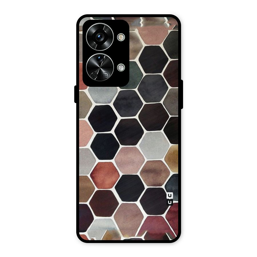 Elite Pastel Hexagons Metal Back Case for OnePlus Nord 2T