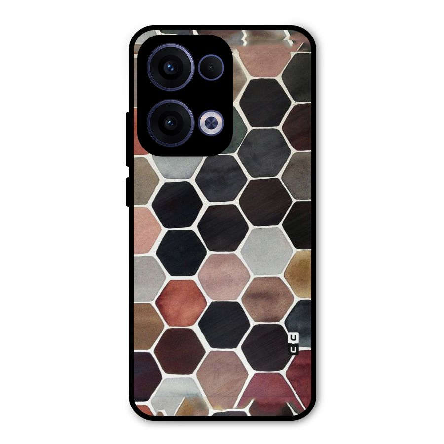 Elite Pastel Hexagons Metal Back Case for Oppo Reno13
