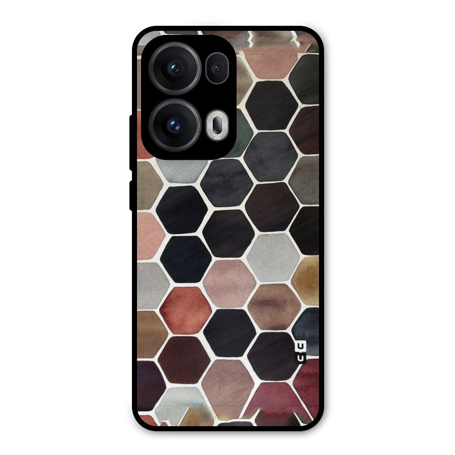 Elite Pastel Hexagons Metal Back Case for Oppo Reno13 Pro