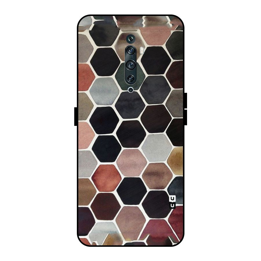 Elite Pastel Hexagons Metal Back Case for Oppo Reno2 Z