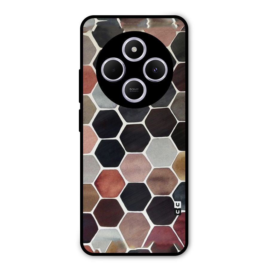 Elite Pastel Hexagons Metal Back Case for Poco C75 5G