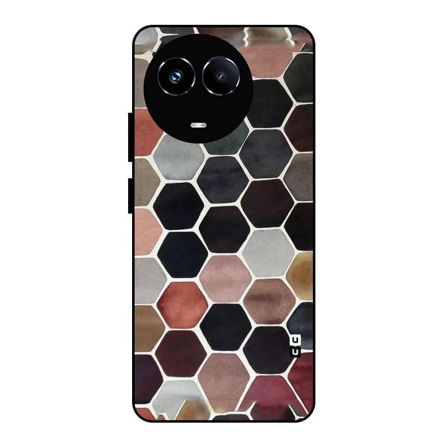 Elite Pastel Hexagons Metal Back Case for Realme 11X