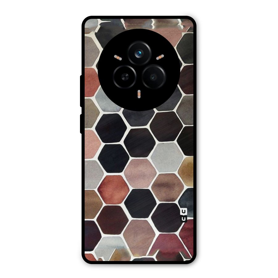 Elite Pastel Hexagons Metal Back Case for Realme 14 Pro