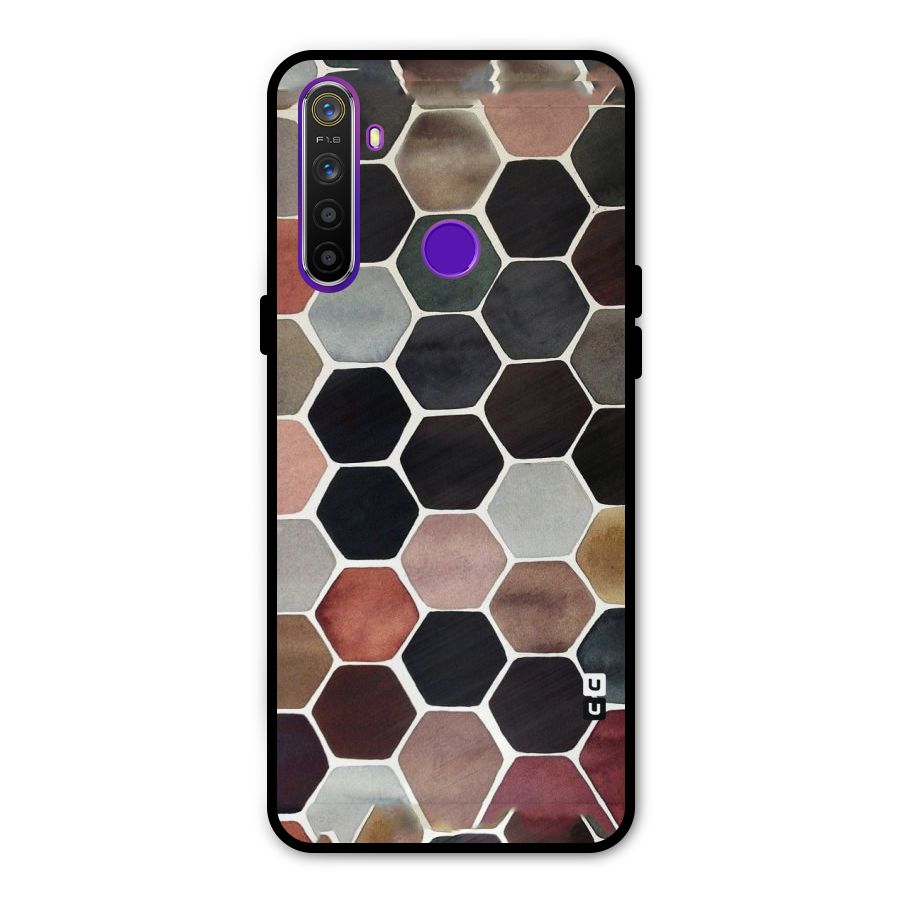 Elite Pastel Hexagons Metal Back Case for Realme 5