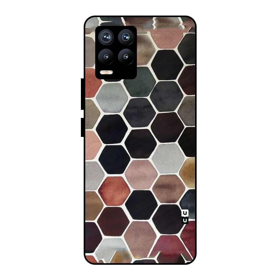 Elite Pastel Hexagons Metal Back Case for Realme 8 Pro