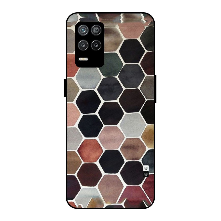 Elite Pastel Hexagons Metal Back Case for Realme 8s 5G