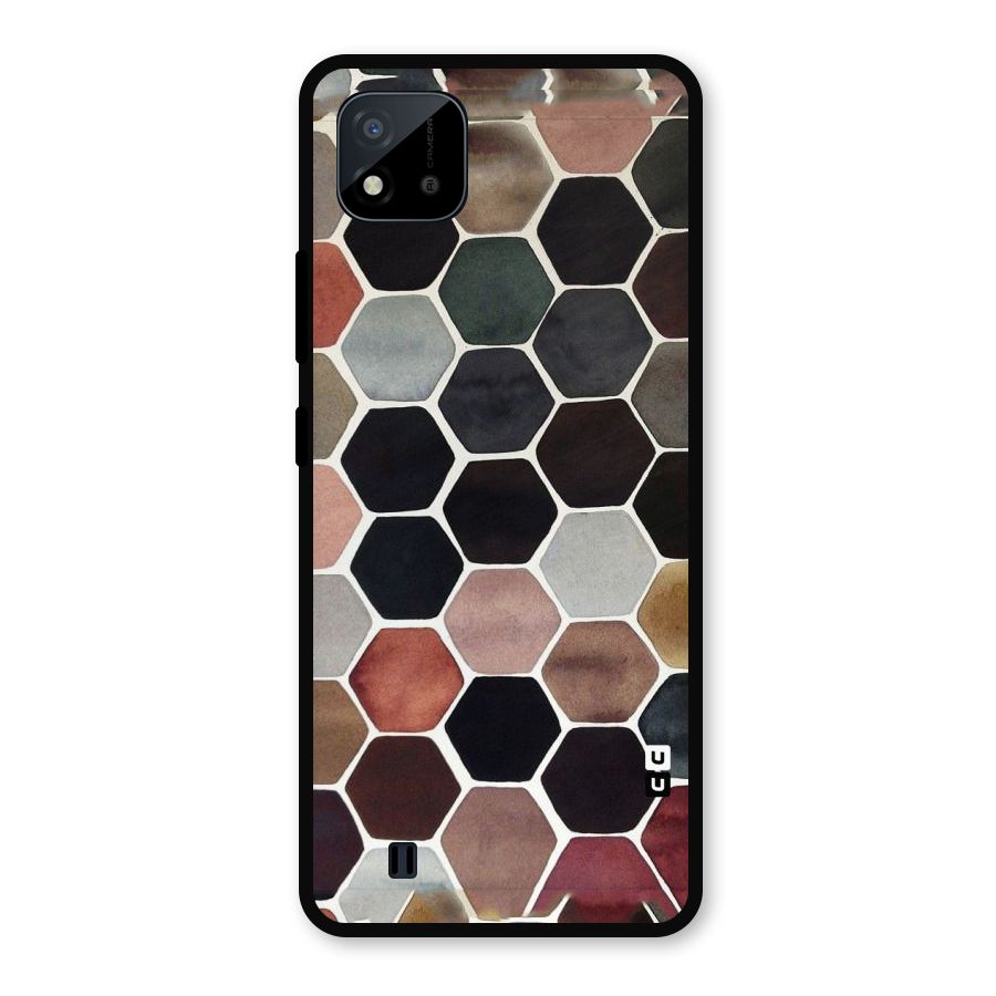Elite Pastel Hexagons Metal Back Case for Realme C11 2021