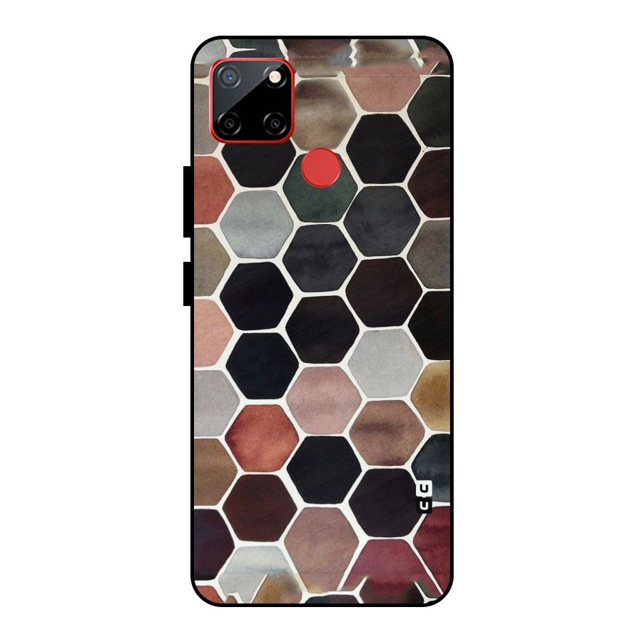 Elite Pastel Hexagons Metal Back Case for Realme C12