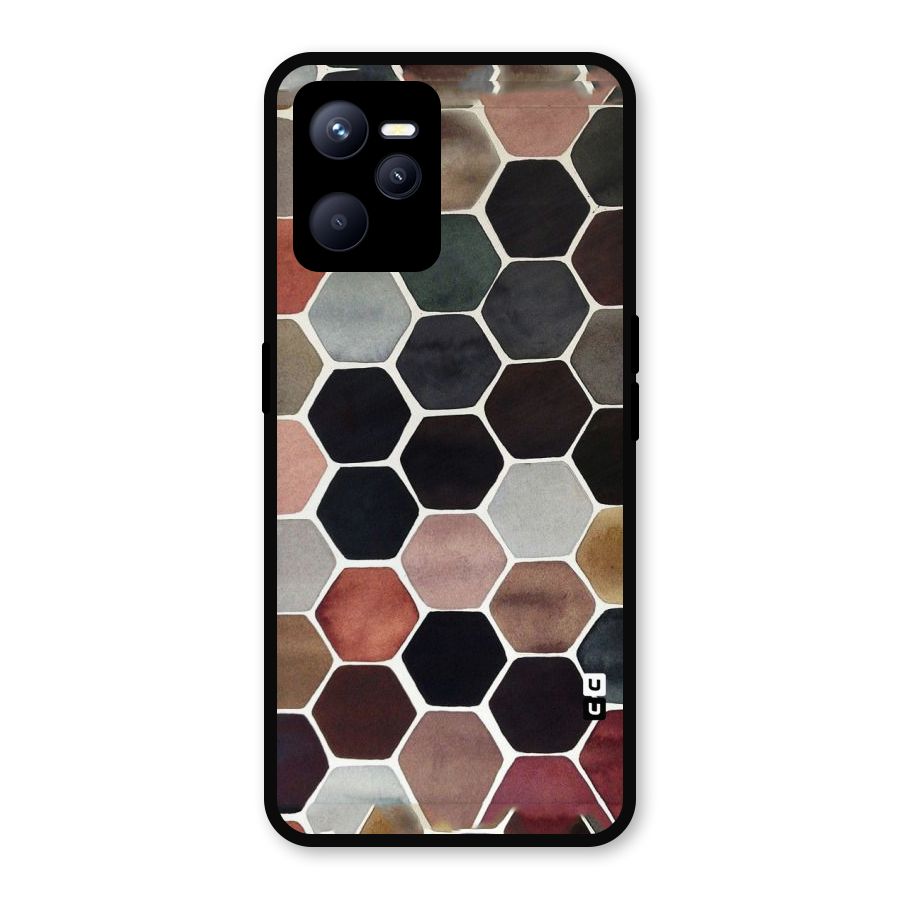 Elite Pastel Hexagons Metal Back Case for Realme C35
