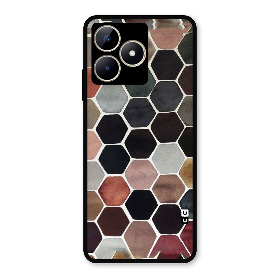 Elite Pastel Hexagons Metal Back Case for Realme C53