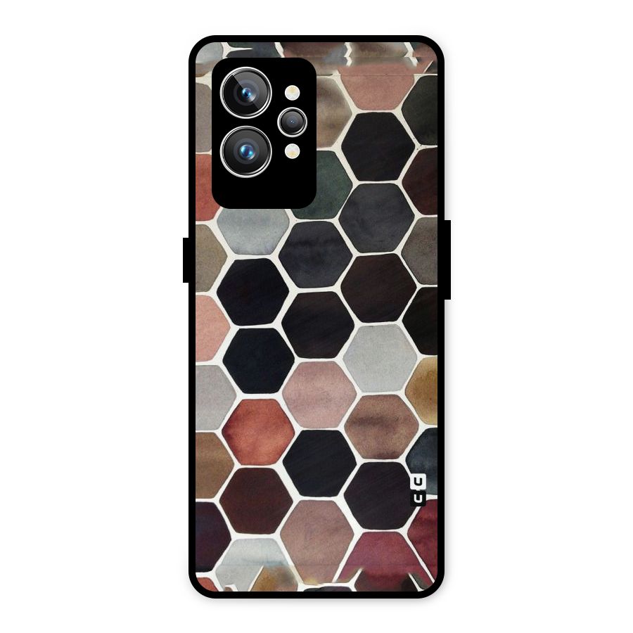 Elite Pastel Hexagons Metal Back Case for Realme GT2 Pro