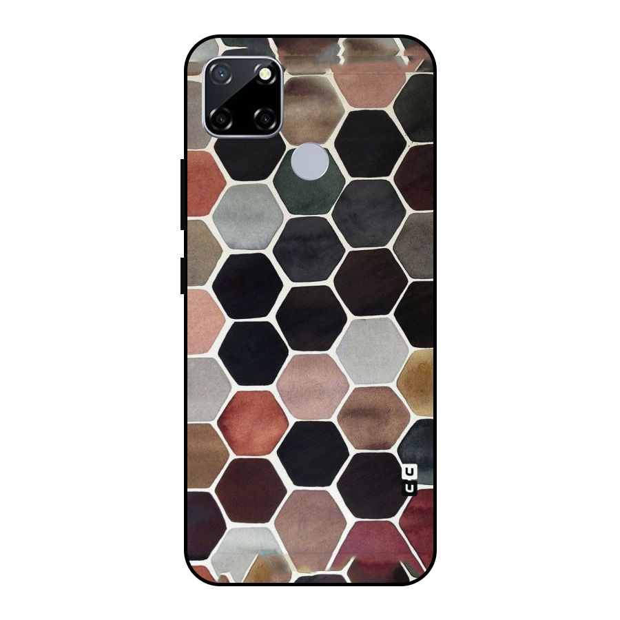 Elite Pastel Hexagons Metal Back Case for Realme Narzo 20