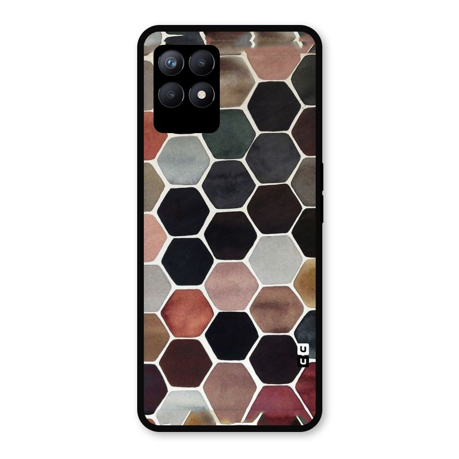Elite Pastel Hexagons Metal Back Case for Realme Narzo 50