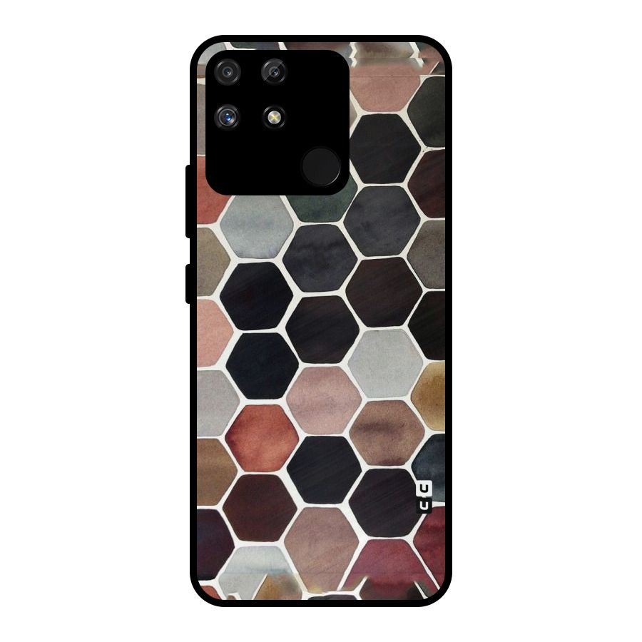 Elite Pastel Hexagons Metal Back Case for Realme Narzo 50A
