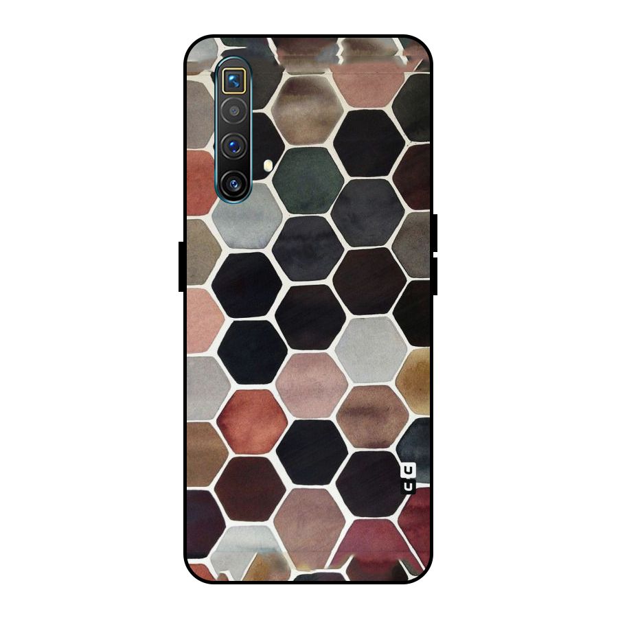 Elite Pastel Hexagons Metal Back Case for Realme X3 SuperZoom