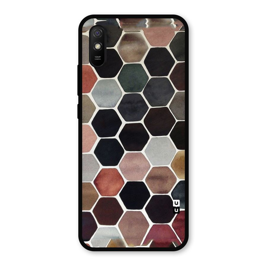 Elite Pastel Hexagons Metal Back Case for Redmi 9i