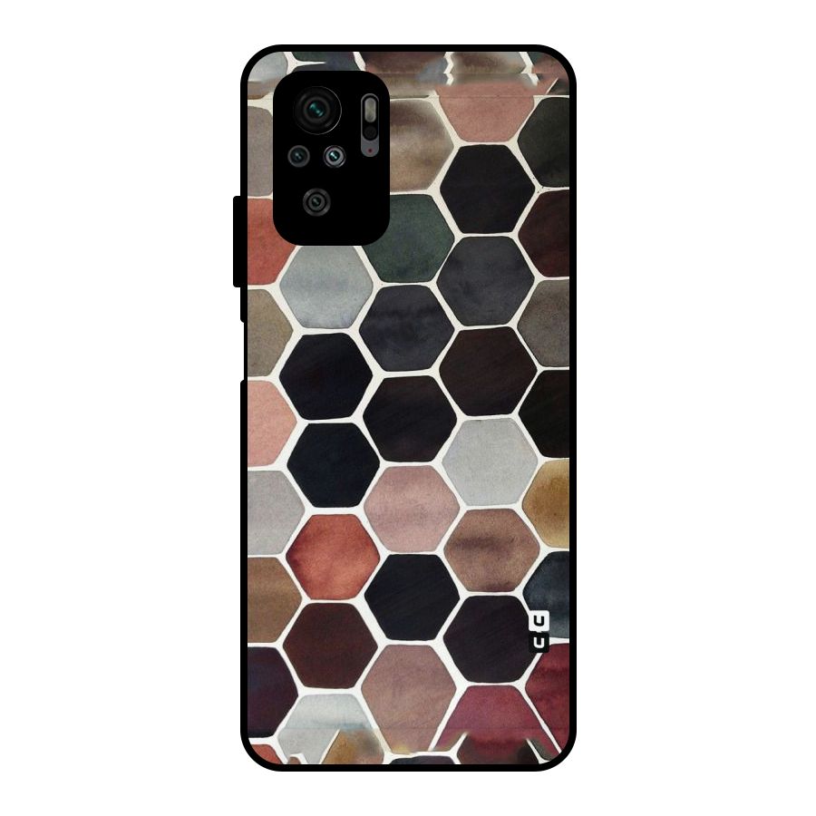 Elite Pastel Hexagons Metal Back Case for Redmi Note 10S