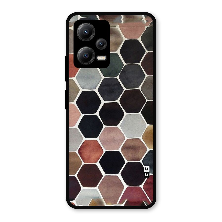 Elite Pastel Hexagons Metal Back Case for Redmi Note 12 5G