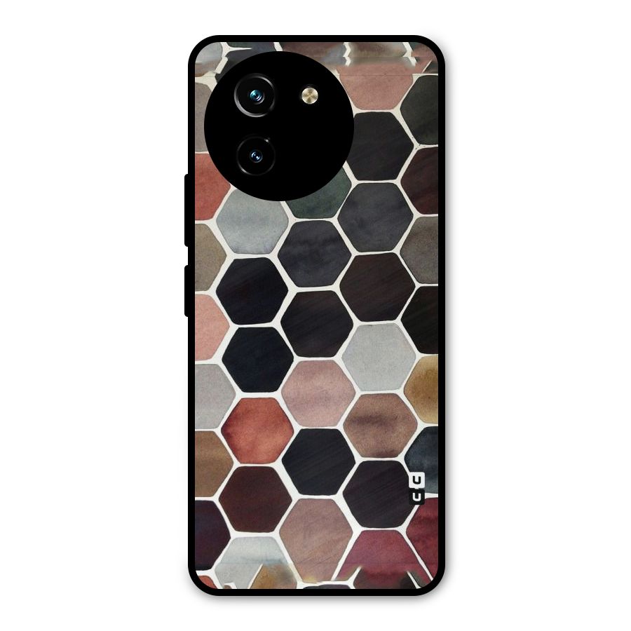 Elite Pastel Hexagons Metal Back Case for Vivo T3x