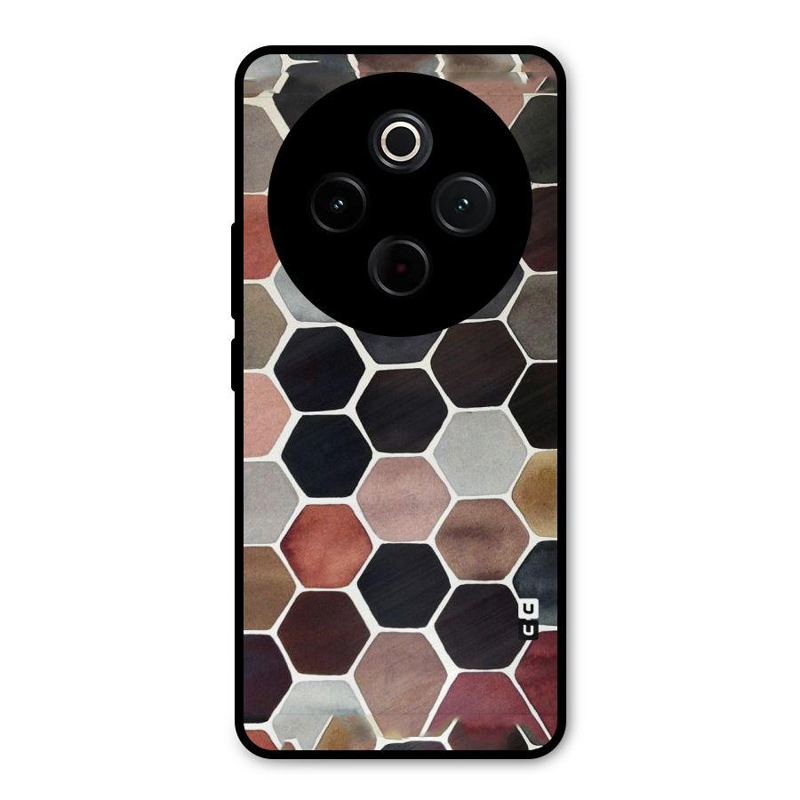 Elite Pastel Hexagons Metal Back Case for Vivo T4