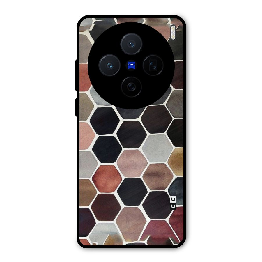Elite Pastel Hexagons Metal Back Case for Vivo X200
