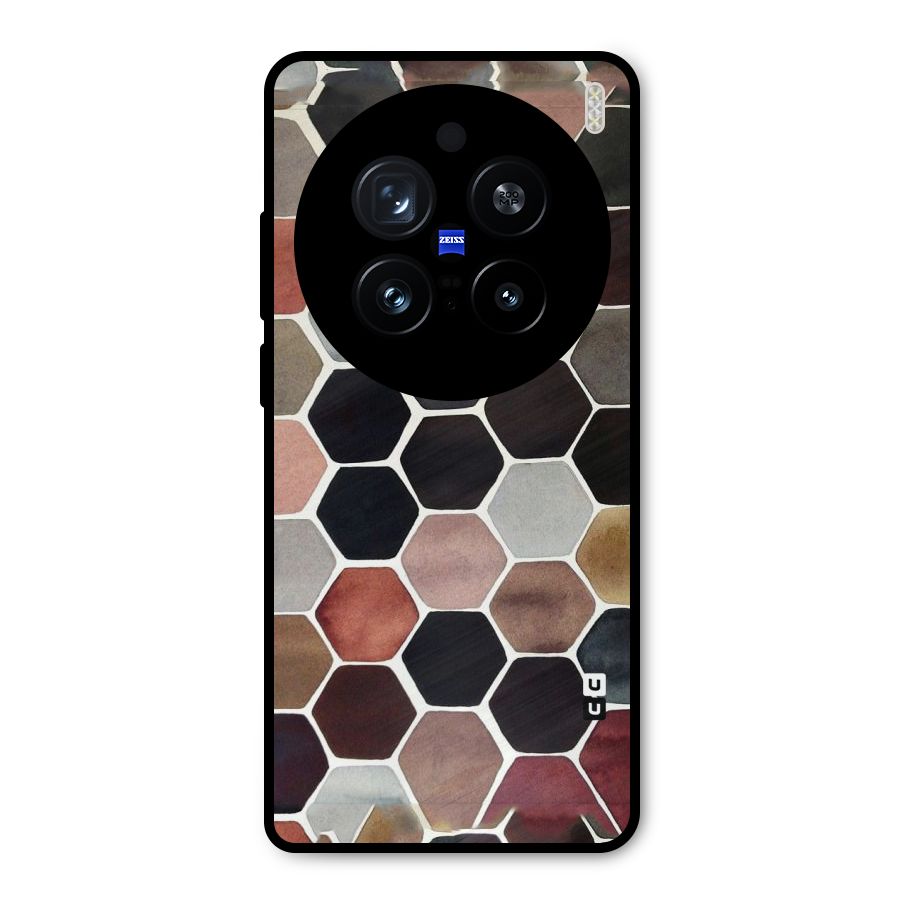 Elite Pastel Hexagons Metal Back Case for Vivo X200 Pro