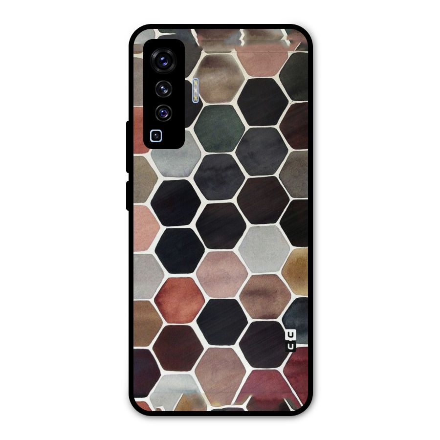 Elite Pastel Hexagons Metal Back Case for Vivo X50