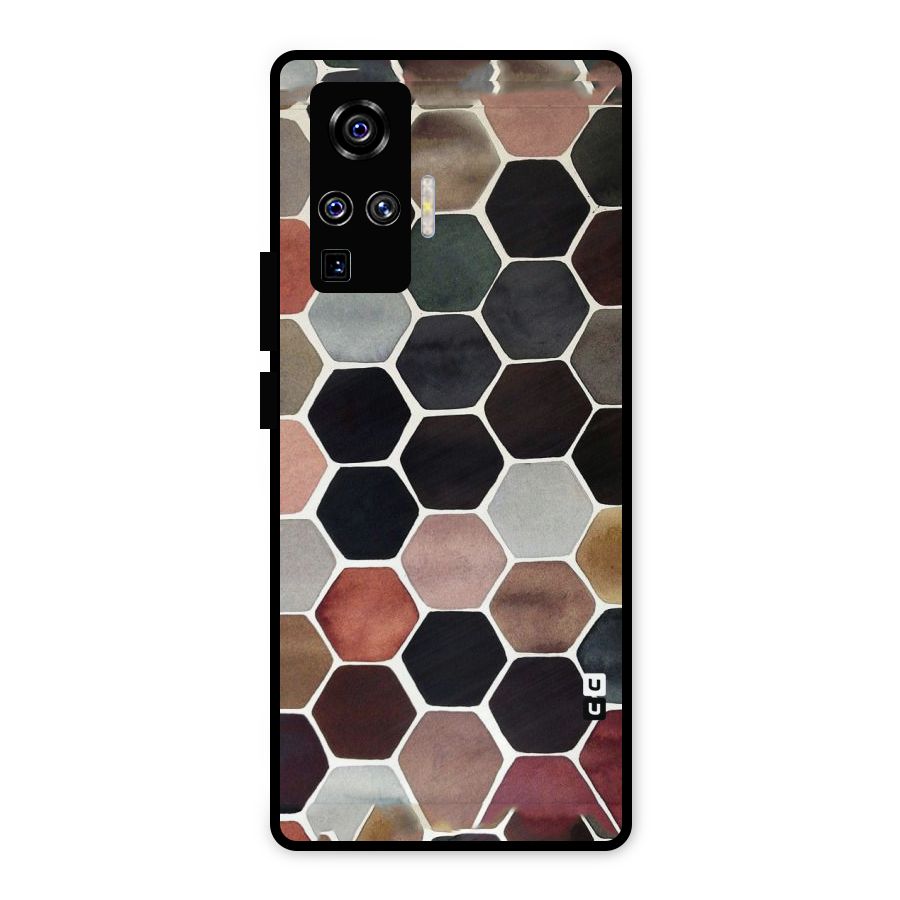 Elite Pastel Hexagons Metal Back Case for Vivo X50 Pro