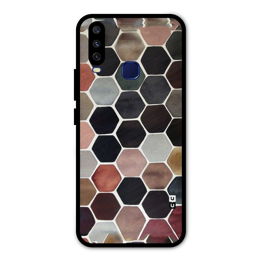 Elite Pastel Hexagons Metal Back Case for Vivo Y15