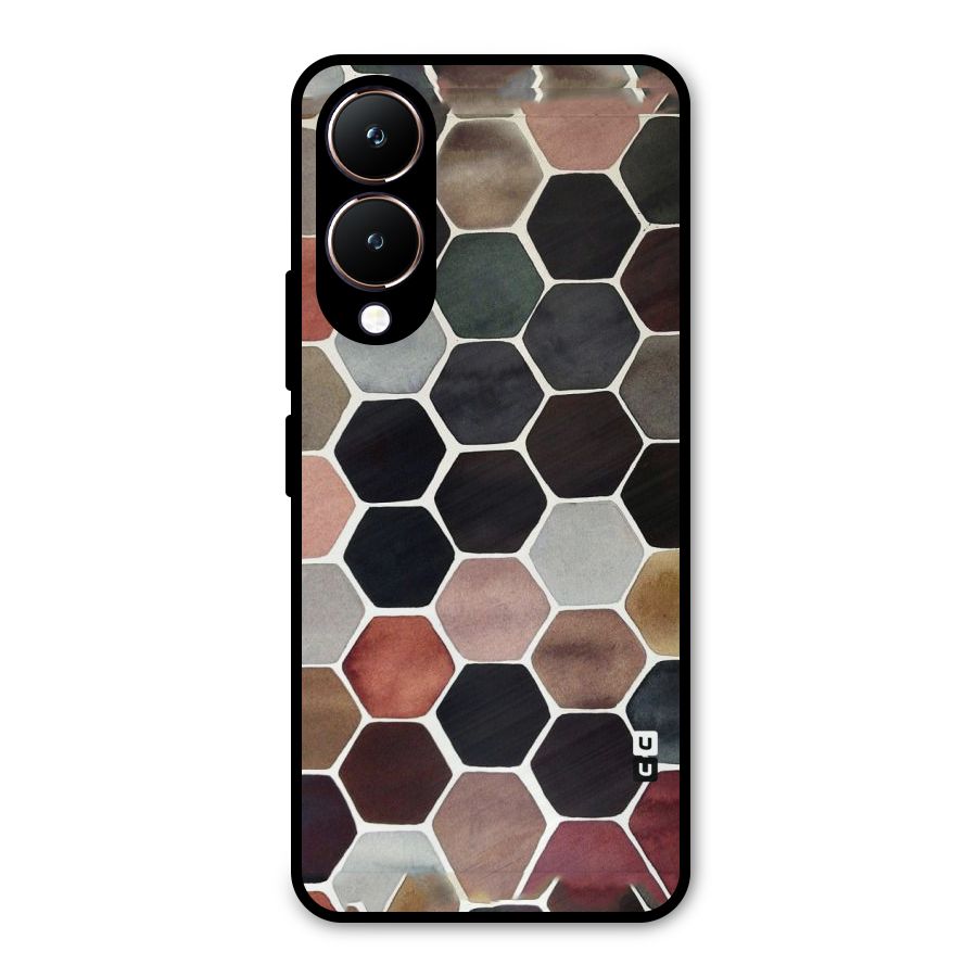 Elite Pastel Hexagons Metal Back Case for Vivo Y28