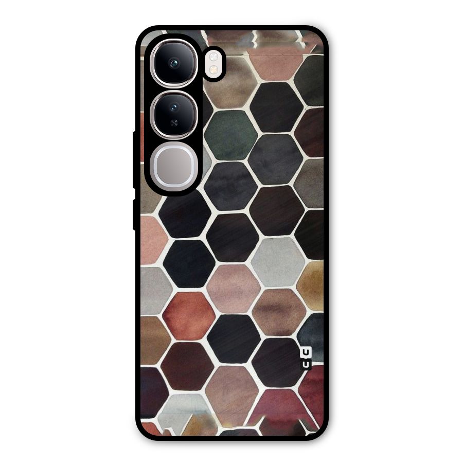 Elite Pastel Hexagons Metal Back Case for Vivo Y300