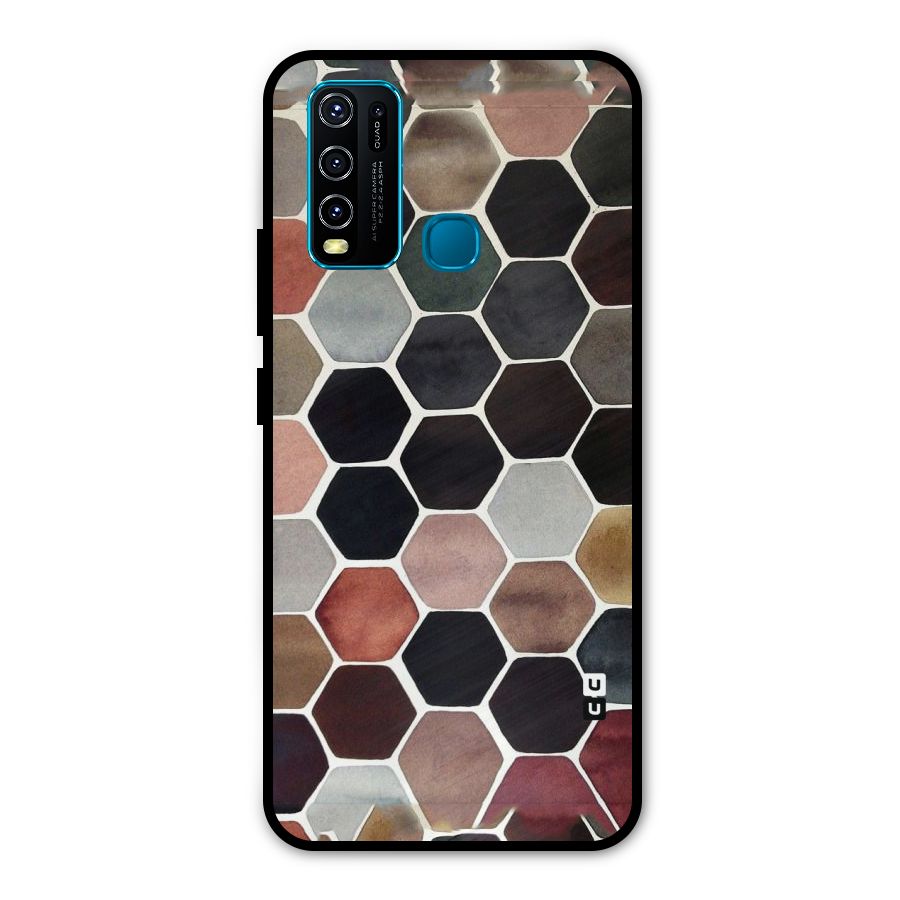 Elite Pastel Hexagons Metal Back Case for Vivo Y50