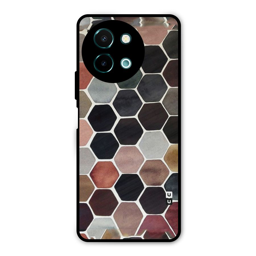 Elite Pastel Hexagons Metal Back Case for Vivo Y58