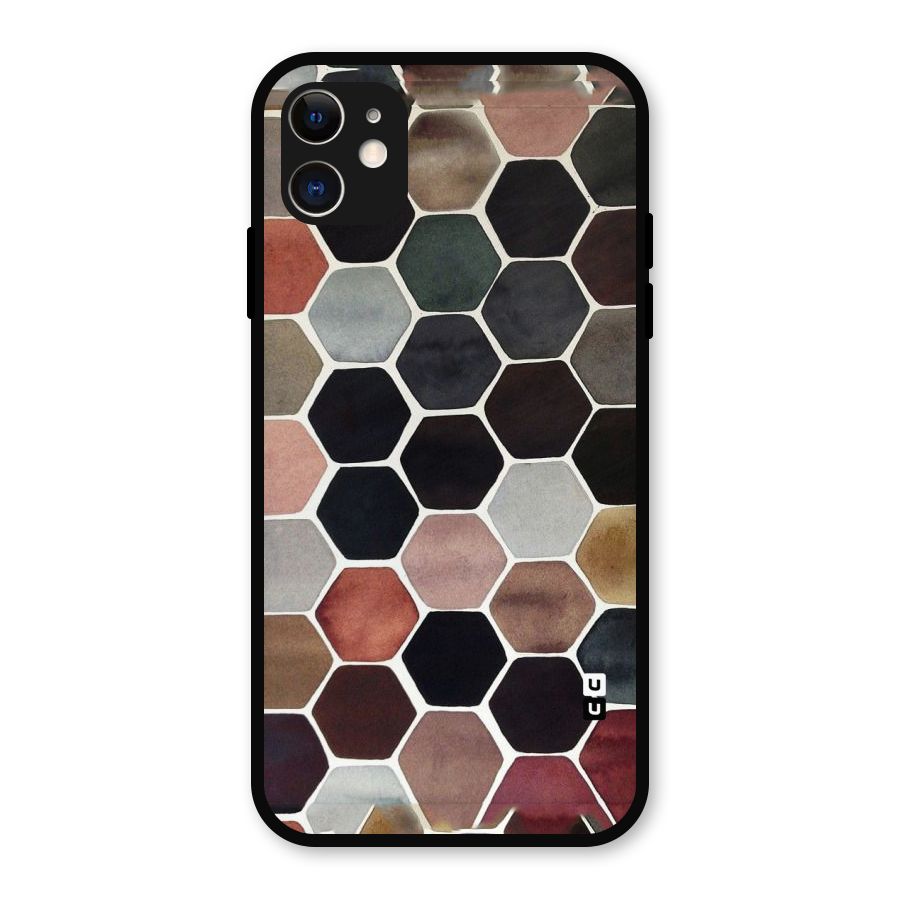 Elite Pastel Hexagons Metal Back Case for iPhone 11