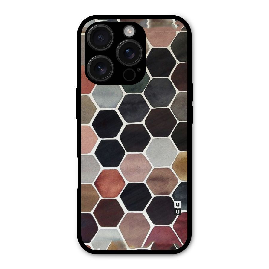 Elite Pastel Hexagons Metal Back Case for iPhone 16 Pro