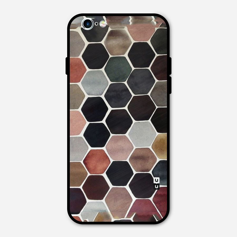 Elite Pastel Hexagons Metal Back Case for iPhone 6 6s