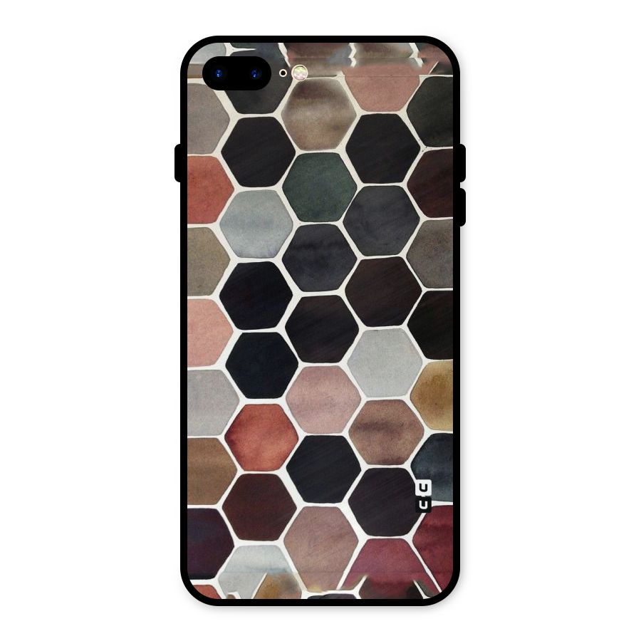 Elite Pastel Hexagons Metal Back Case for iPhone 8 Plus