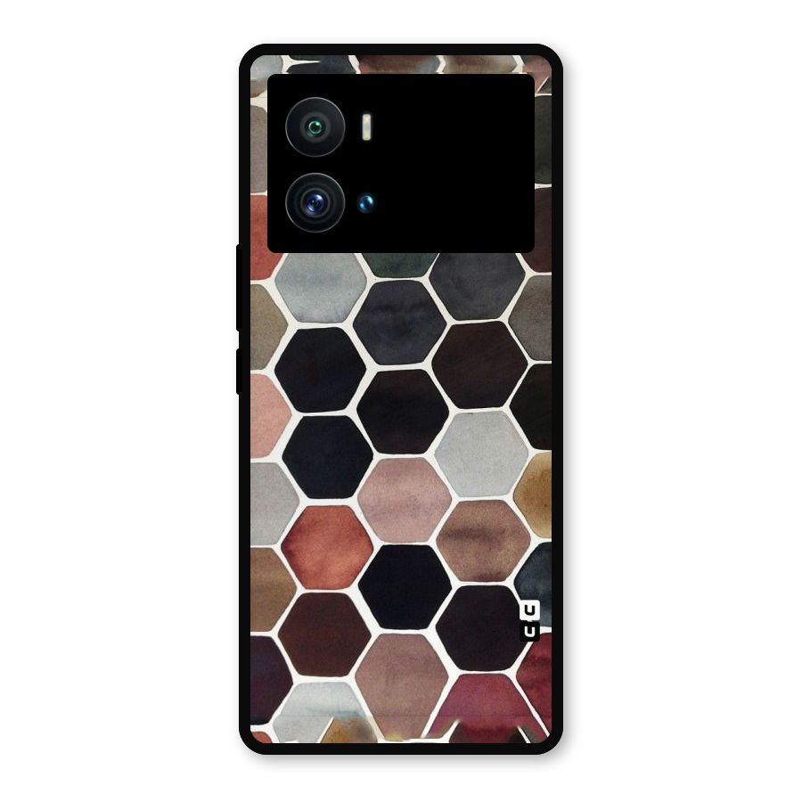 Elite Pastel Hexagons Metal Back Case for iQOO 9 Pro