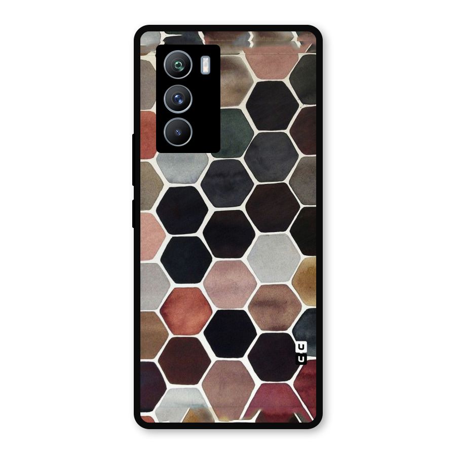 Elite Pastel Hexagons Metal Back Case for iQOO 9 SE