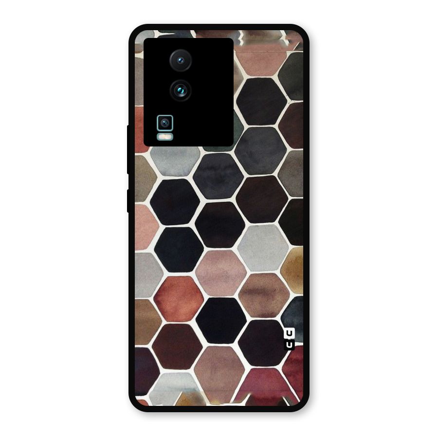 Elite Pastel Hexagons Metal Back Case for iQOO Neo 7